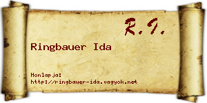 Ringbauer Ida névjegykártya