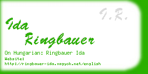 ida ringbauer business card